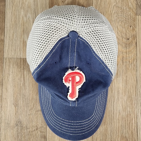 Philadelphia Phillies Hat Trucker Baseball Cap Navy Gray Adjustable MLB Mesh - Picture 1 of 9